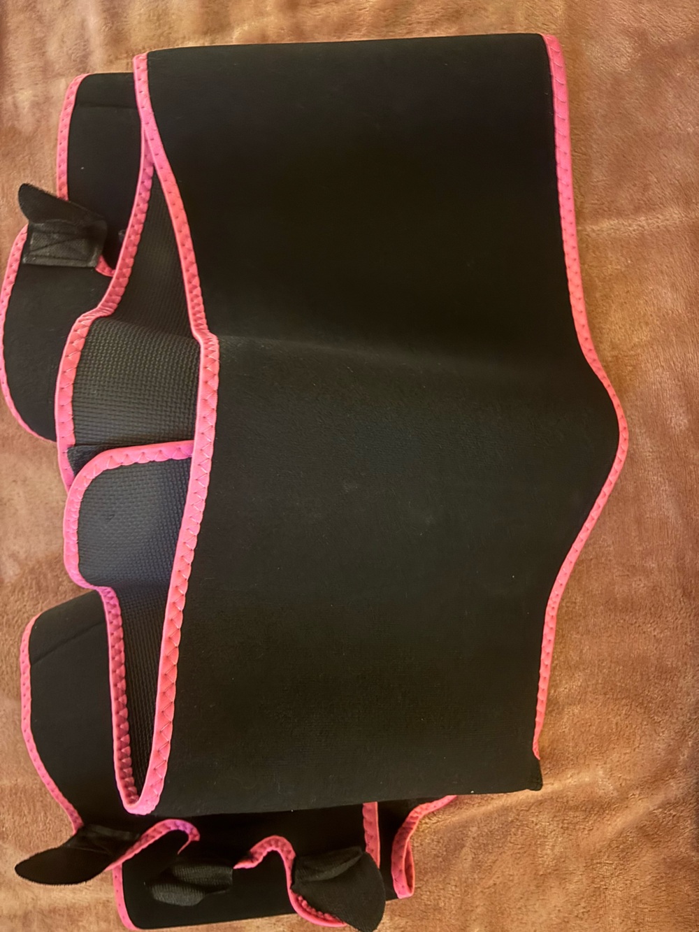 Kids Black Neoprene Shorts with Pink Trim